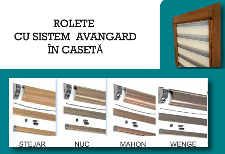 Rolete textile cu caseta avangard LAREX-IR DECOR