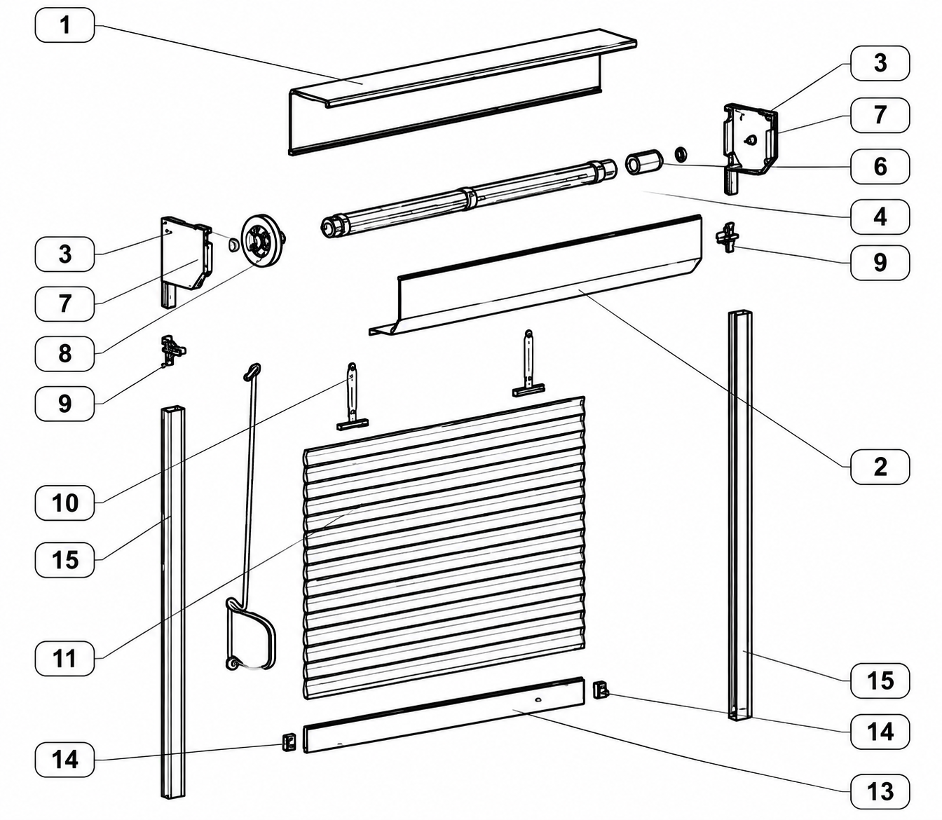 Rulouri aplicate din aluminiu componente LAREX-IR DECOR 1