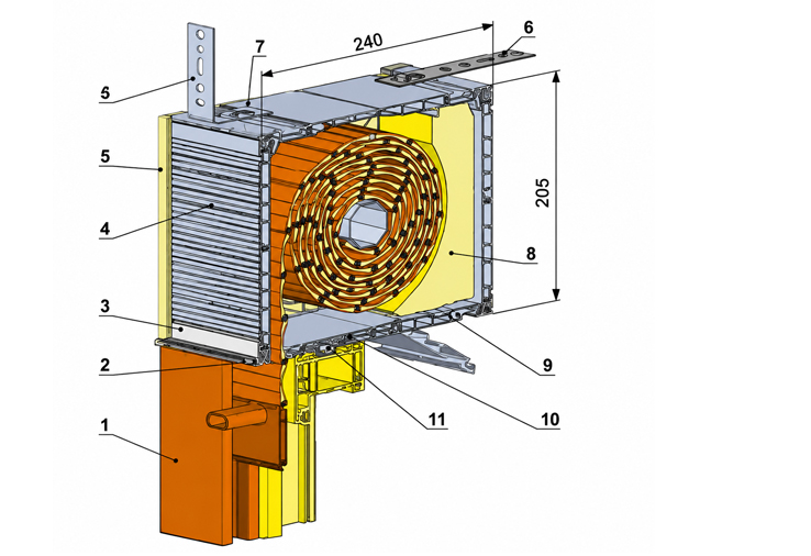 Rulouri exterioare suprapuse din aluminiu componente LAREX-IR DECOR 1