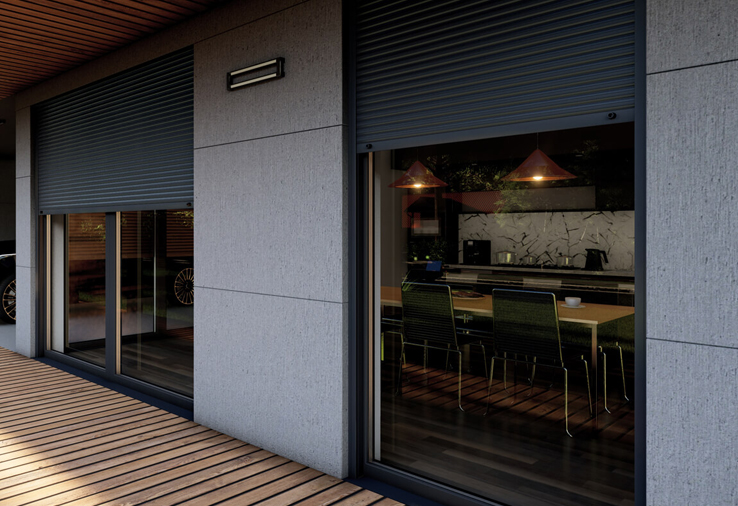 Rulouri exterioare suprapuse din aluminiu culori si finisaje LAREX-IR DECOR 1